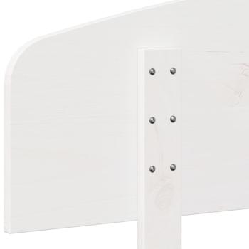 Kopfteil Weiß 90 cm Massivholz Kiefer