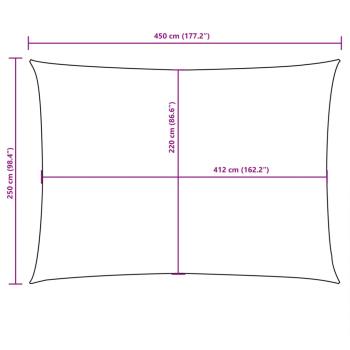 Sonnensegel Oxford-Gewebe Rechteckig 2,5x4,5 m Taupe