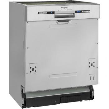 Exquisit EGSP2113-EB-030E Teilintegrierter Geschirrspüler, 60 cm breit, 13 Maßgedecke, 7 Programme, LED Display, Mechanisches Sicherheitsschloss