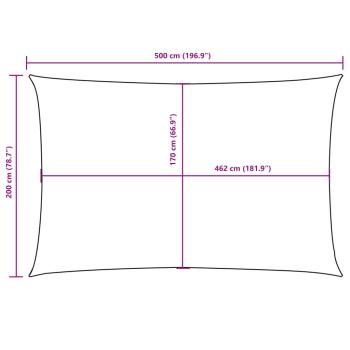 Sonnensegel Oxford-Gewebe Rechteckig 2x5 m Taupe