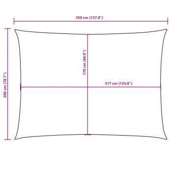 Sonnensegel Oxford-Gewebe Rechteckig 2x3,5 m Taupe