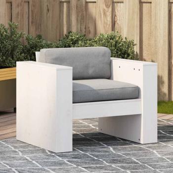 ARDEBO.de - Gartensessel Weiß 79x60x62 cm Massivholz Kiefer