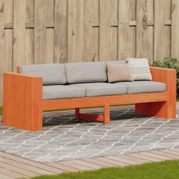 ARDEBO.de - Gartensofa 3-Sitzer Wachsbraun 189x60x62 cm Massivholz Kiefer