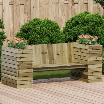 ARDEBO.de - Gartenbank mit Pflanzkübeln 167,5x60x65 cm Kiefernholz