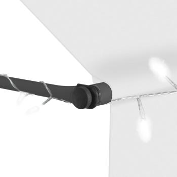 Einziehbare Markise Handbetrieben mit LED 100 cm Creme