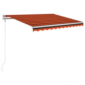 Automatische Markise mit LED Windsensor 300x250 cm Orange/Braun