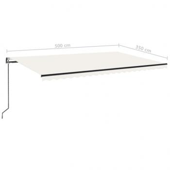 Automatische Markise mit LED & Windsensor 500x350 cm Creme