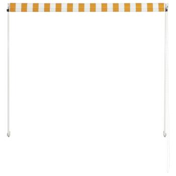 Einziehbare Markise 100×150 cm Gelb und Weiß