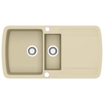 Granitspüle Doppelbecken Beige