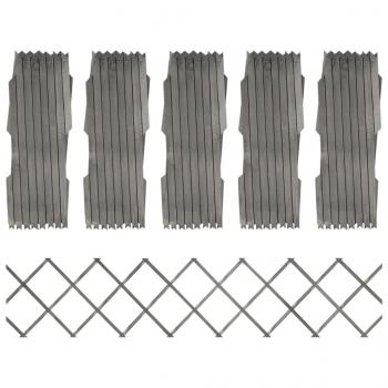 ARDEBO.de - Rankzäune 5 Stk. Grau Massivholz Tanne 180x30 cm