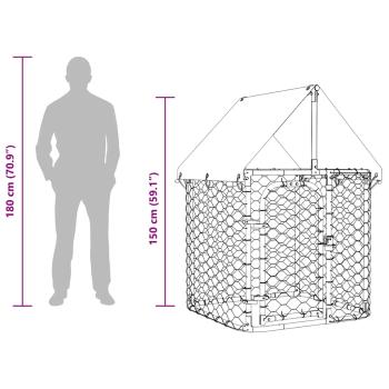 Outdoor-Hundezwinger mit Dach 100x100x150 cm