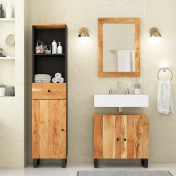 ARDEBO.de - 3-tlg. Badmöbel-Set Massivholz Akazie