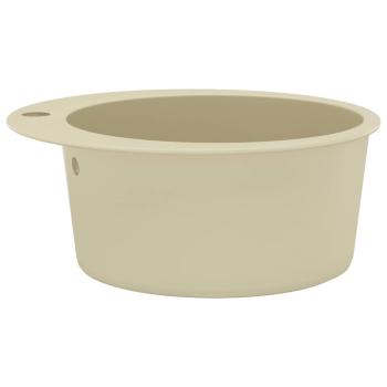 Granitspüle Einzelbecken Rund Beige