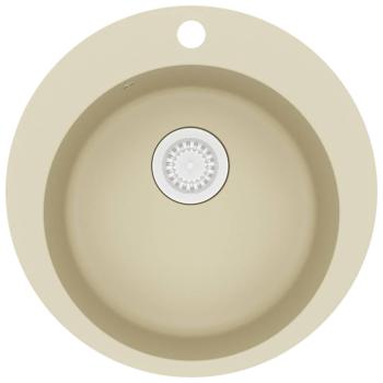 Granitspüle Einzelbecken Rund Beige
