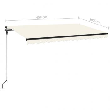 Markise Manuell Einziehbar 450x300 cm Creme