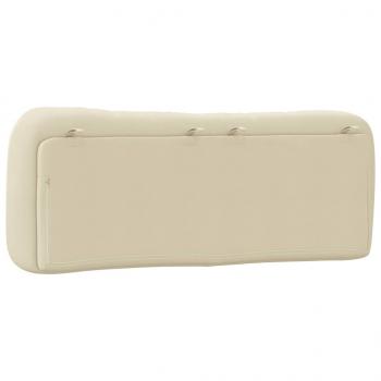 Kopfteil-Kissen Creme 120 cm Stoff