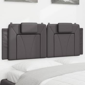 ARDEBO.de - Kopfteil-Kissen Grau 120 cm Kunstleder