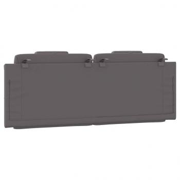 Kopfteil-Kissen Grau 120 cm Kunstleder