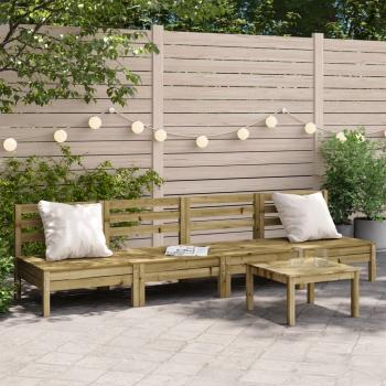 ARDEBO.de - Gartensofas ohne Armlehnen 4 Stk. Kiefernholz Imprägniert