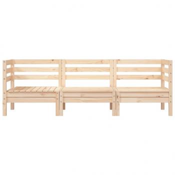 Gartensofa 3-Sitzer Massivholz Kiefer
