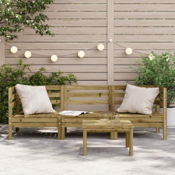 ARDEBO.de - Gartensofa 3-Sitzer Kiefernholz Imprägniert