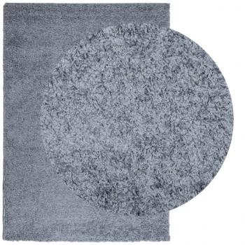 Teppich Shaggy Hochflor Modern Blau 140x200 cm