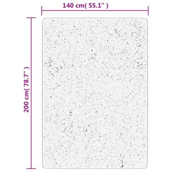 Teppich Shaggy Hochflor Modern Blau 140x200 cm