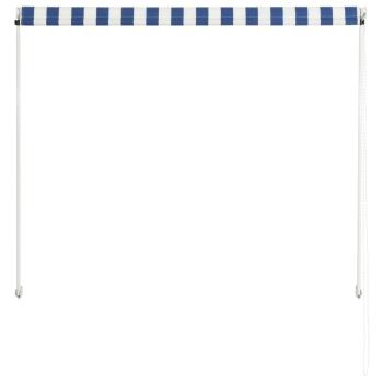 Einziehbare Markise 100×150 cm Blau und Weiß