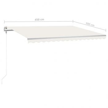 Standmarkise Manuell Einziehbar 450x300 cm Creme