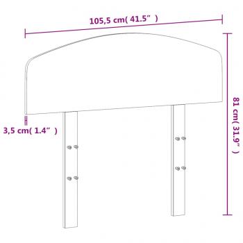Kopfteil Weiß 100 cm Massivholz Kiefer