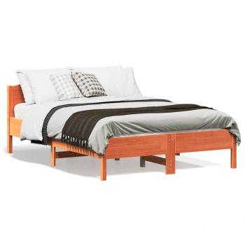 ARDEBO.de - Massivholzbett ohne Matratze Wachsbraun 120x190 cm Kiefernholz
