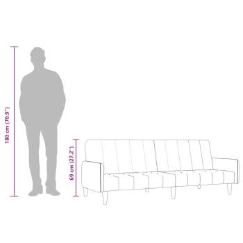 Schlafsofa 2-Sitzer Dunkelgrün Samt