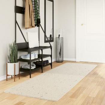 ARDEBO.de - Teppich Shaggy Hochflor Modern Creme 80x250 cm