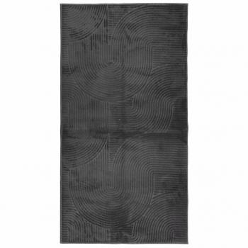 ARDEBO.de - Teppich IZA Kurzflor Skandi-Stil Anthrazit 80x150 cm