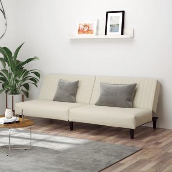 ARDEBO.de - Schlafsofa 2-Sitzer Creme Samt