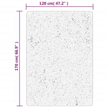 Teppich Shaggy Hochflor Modern Beige und Anthrazit 120x170 cm