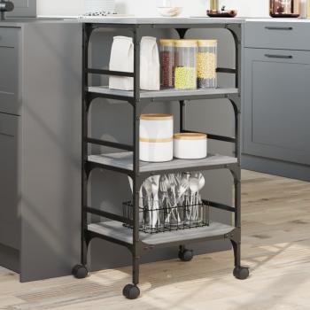 ARDEBO.de - Küchenwagen Grau Sonoma 45x35x89,5 cm Holzwerkstoff