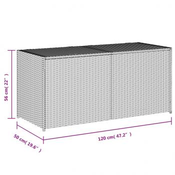 Gartentruhe Grau 283L Poly Rattan