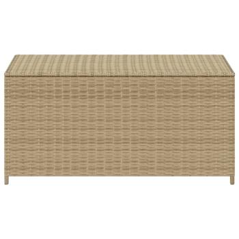 Gartentruhe Beige 190L Poly Rattan