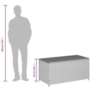 Gartentruhe Beige 190L Poly Rattan