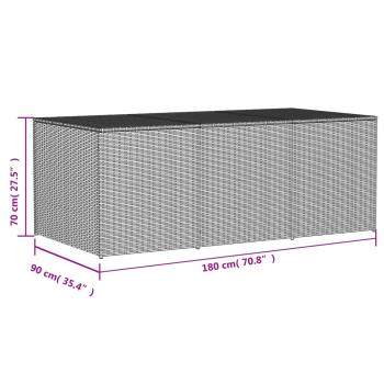 Gartentruhe Beige 984L Poly Rattan