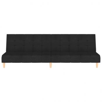 Schlafsofa 2-Sitzer Schwarz Stoff