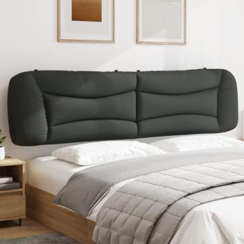 ARDEBO.de - Kopfteil-Kissen Dunkelgrau 200 cm Stoff