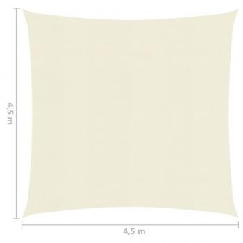 Sonnensegel 160 g/m² Creme 4,5x4,5 m HDPE