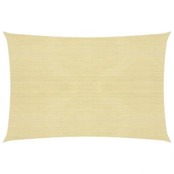 ARDEBO.de - Sonnensegel 160 g/m² Beige 5x7 m HDPE