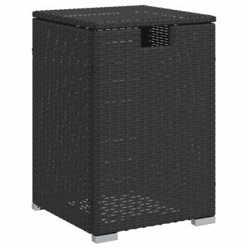 ARDEBO.de - Propan-Tank-Verstecktisch Schwarz 40x40x60 cm Poly Rattan