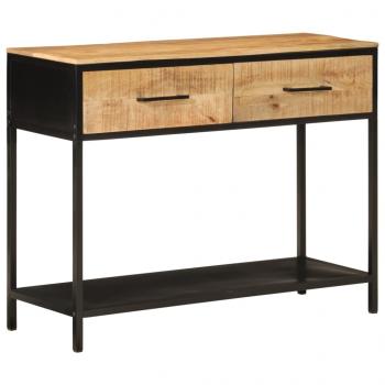 ARDEBO.de - Konsolentisch 100x35x76 cm Massivholz Mango und Eisen
