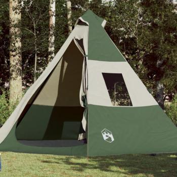 ARDEBO.de - Tipi-Campingzelt 7 Personen Grün Wasserdicht