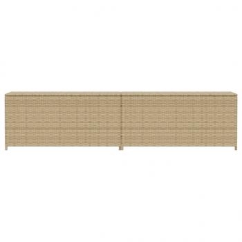 Gartentruhe Beige 469L Poly Rattan
