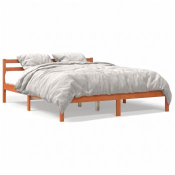 ARDEBO.de - Massivholzbett ohne Matratze Wachsbraun 180x200 Kiefernholz